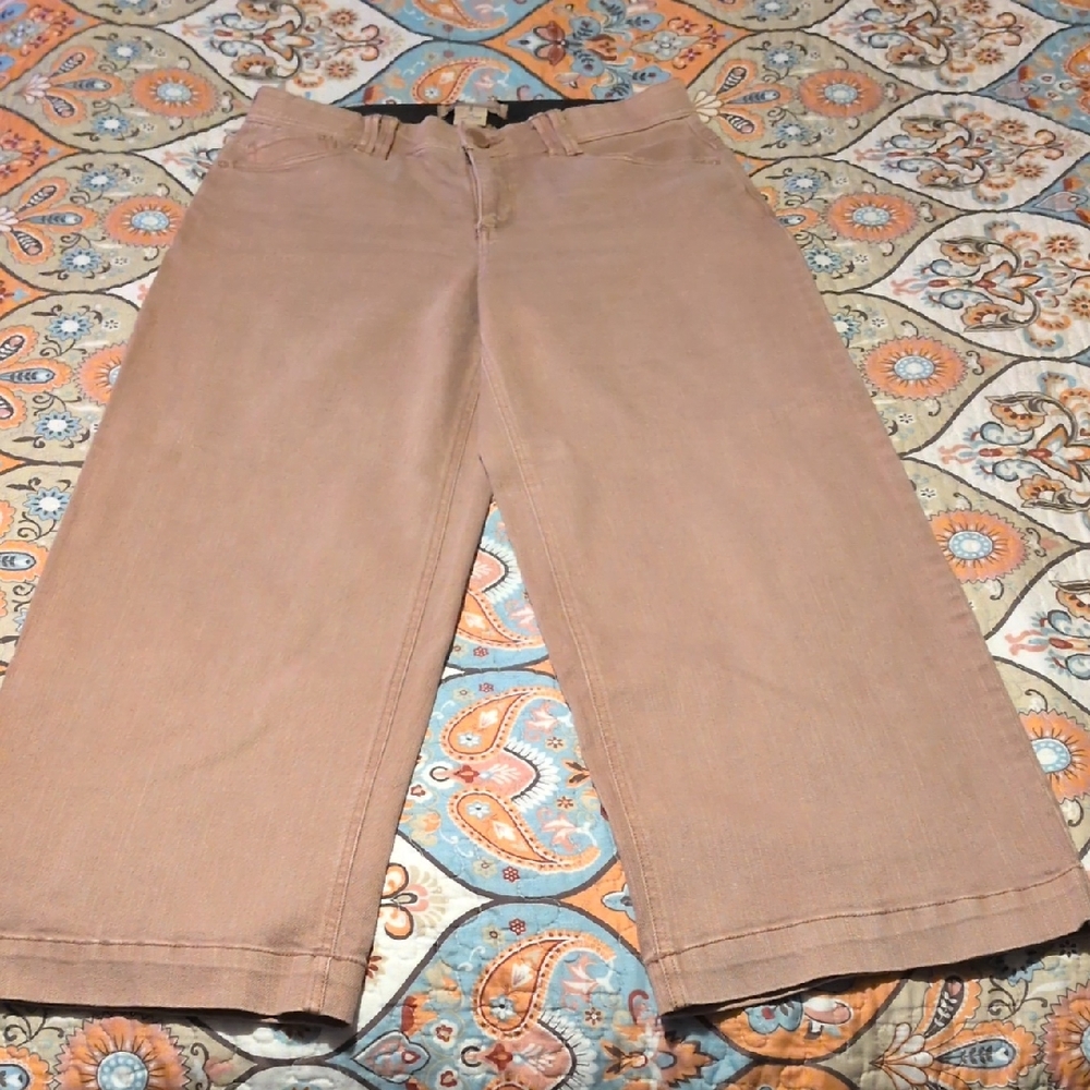 Democracy Tan Wide Leg Pants Sz 8